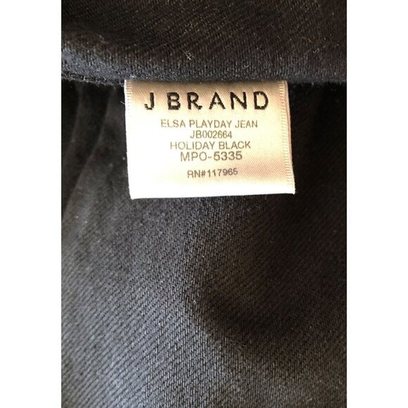 J Brand Women's Black X Elsa Hosk Playday Tapered High-rise Denim Jeans Size 25 - Picture 12 of 12